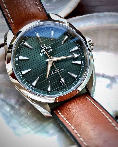 omega aqua terra leather strap.